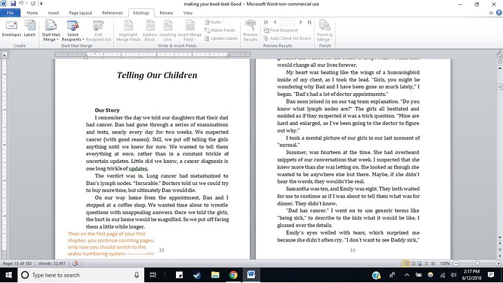 formatting: Making your book look good